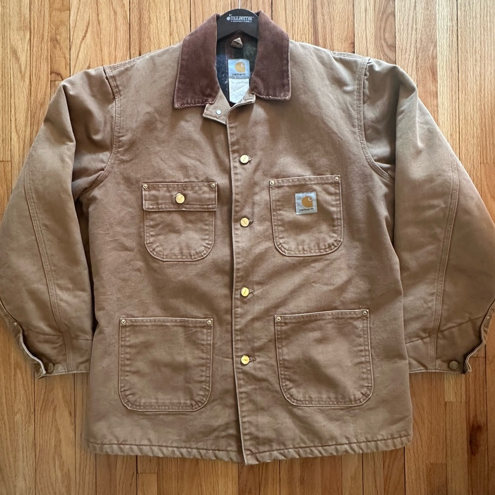 Vintage carhartt blanket lined chore jacket